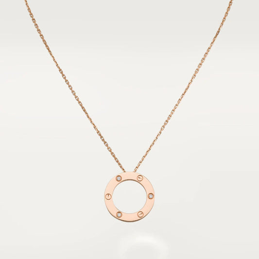[Am jewelry]LOVE NECKLACE 16MM 3 DIAMONDS