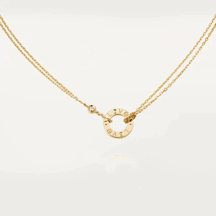 [Am jewelry]LOVE NECKLACE 16MM 2 DIAMONDS