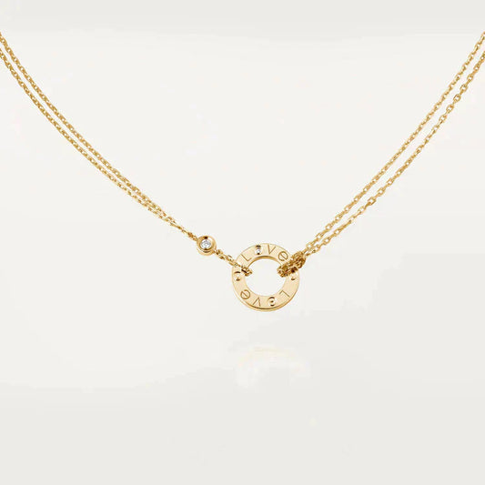 [Am jewelry]LOVE NECKLACE 16MM 2 DIAMONDS