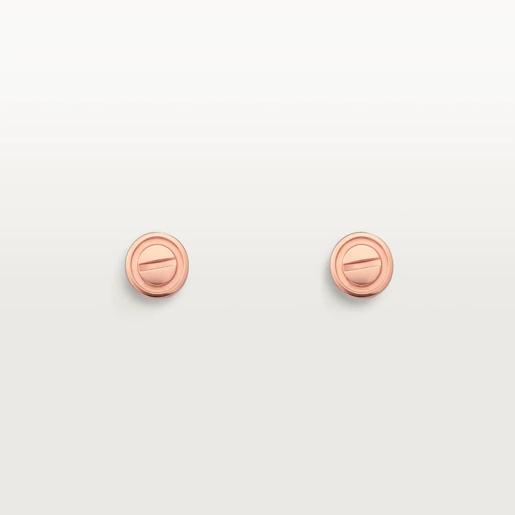 [Am jewelry]LOVE EARRINGS PINK GOLD 10MM