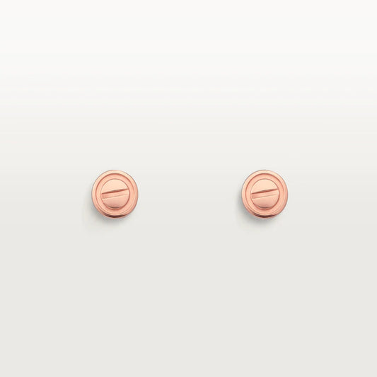 [Am jewelry]LOVE EARRINGS PINK GOLD 10MM