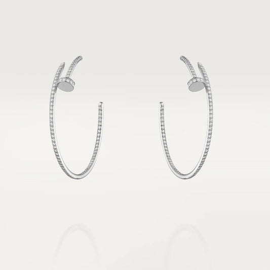 [Am jewelry]JUSTE EARRINGS FULL DIAMONDS 1.8MM