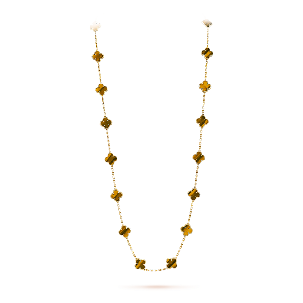 [Am jewelry]CLOVER 20 MOTIFS TIGER EYE ROSE GOLD