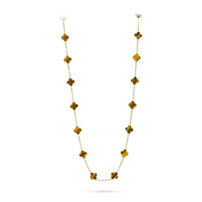 [Am jewelry]CLOVER 20 MOTIFS TIGER EYE ROSE GOLD