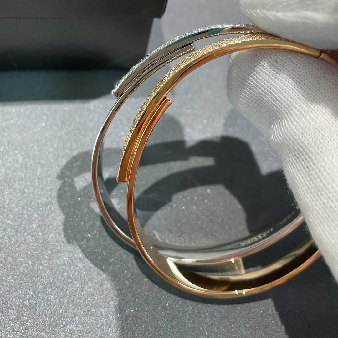 [Am Jewelry]Move Noa Rose Gold Pavé Diamond Bangle Bracelet