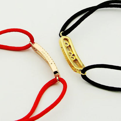 [Am Jewelry]Messika Care(s) pink cord pavé bracelet