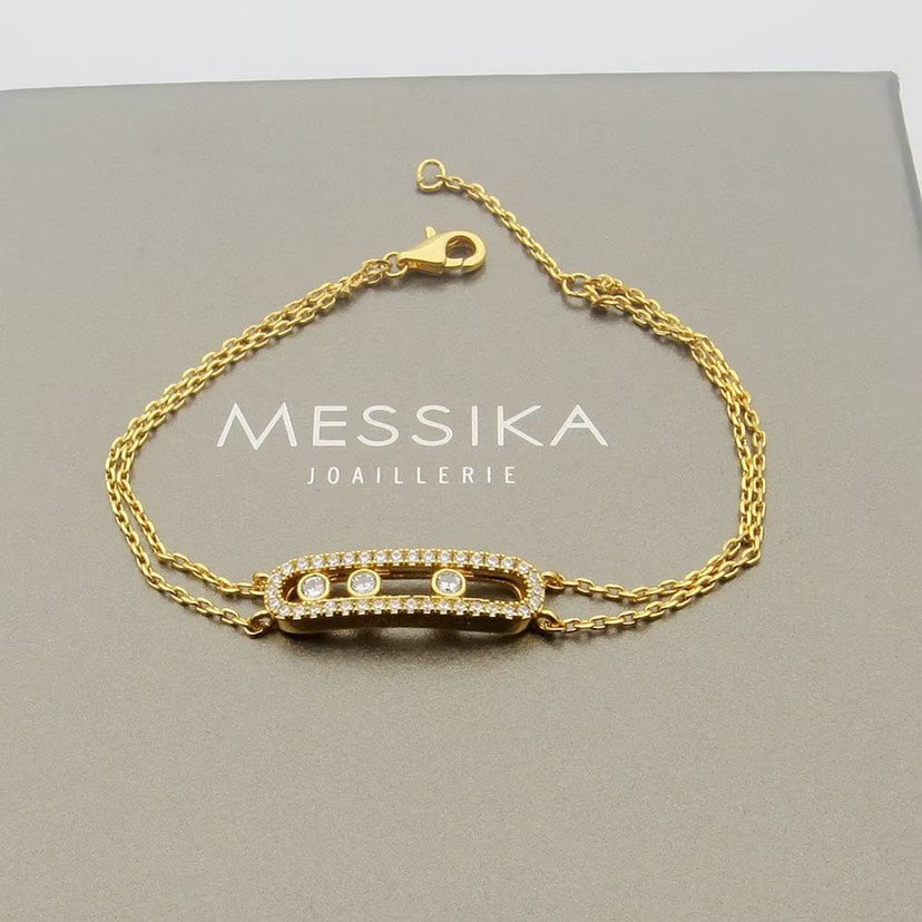 [Am Jewelry] Move Classique pavé bracelet