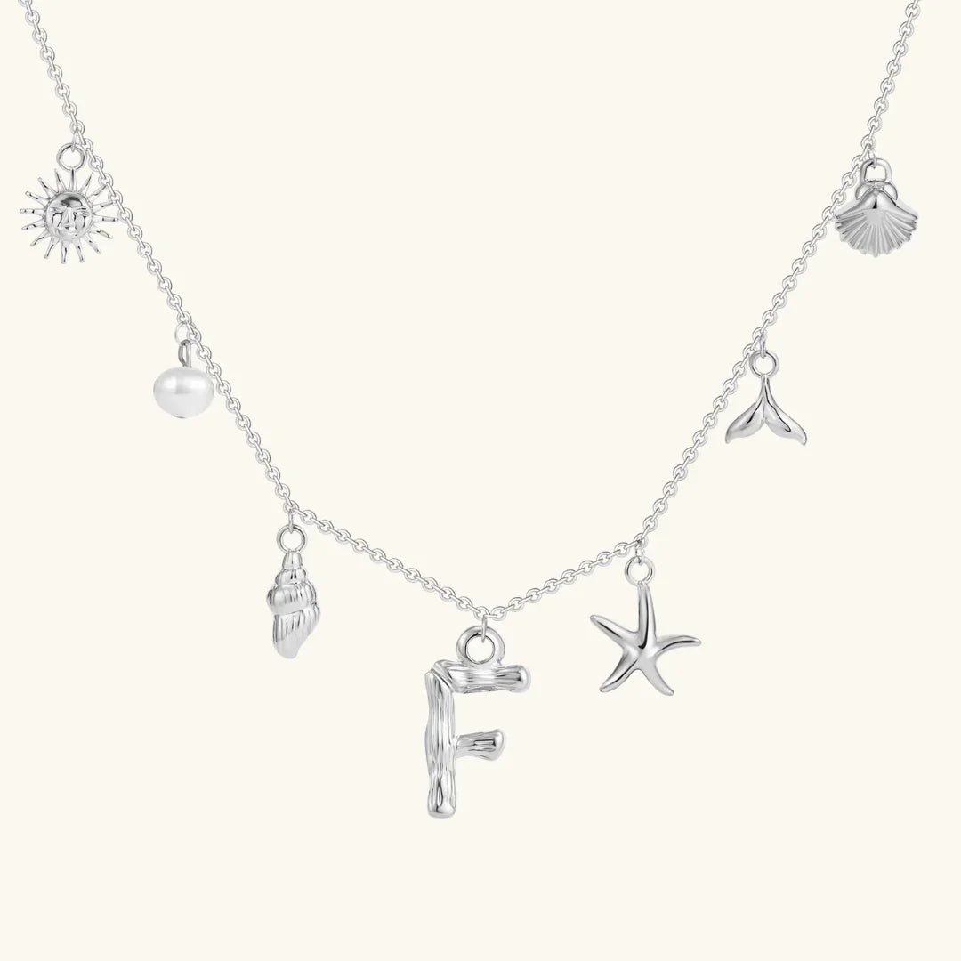 [AM Jewels]Avaria Ocean Initial Necklace