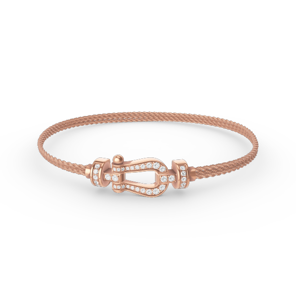[Am jewelry]FORCE SMALL HORSESHOE  DIAMOND CHAIN ROPE BRACELET