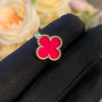 [AM Jewels]NEW CLOVER PINK ENAMEL RINGS