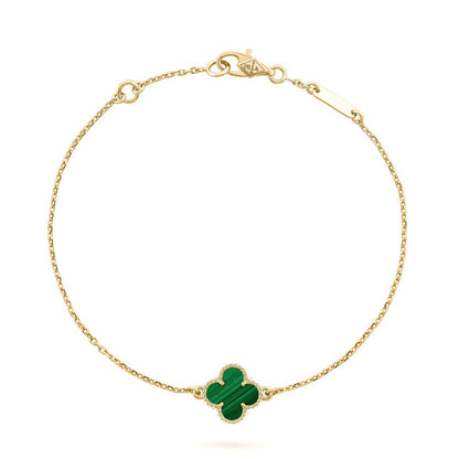 [Am jewelry]CLOVER BRACELET MALACHITE 1 MOTIF