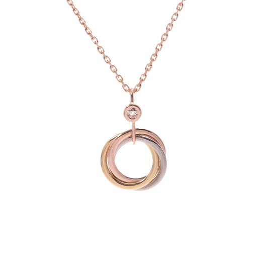 [Am jewelry]TRINITY SILVER GOLD PINK GOLD NECKLACE