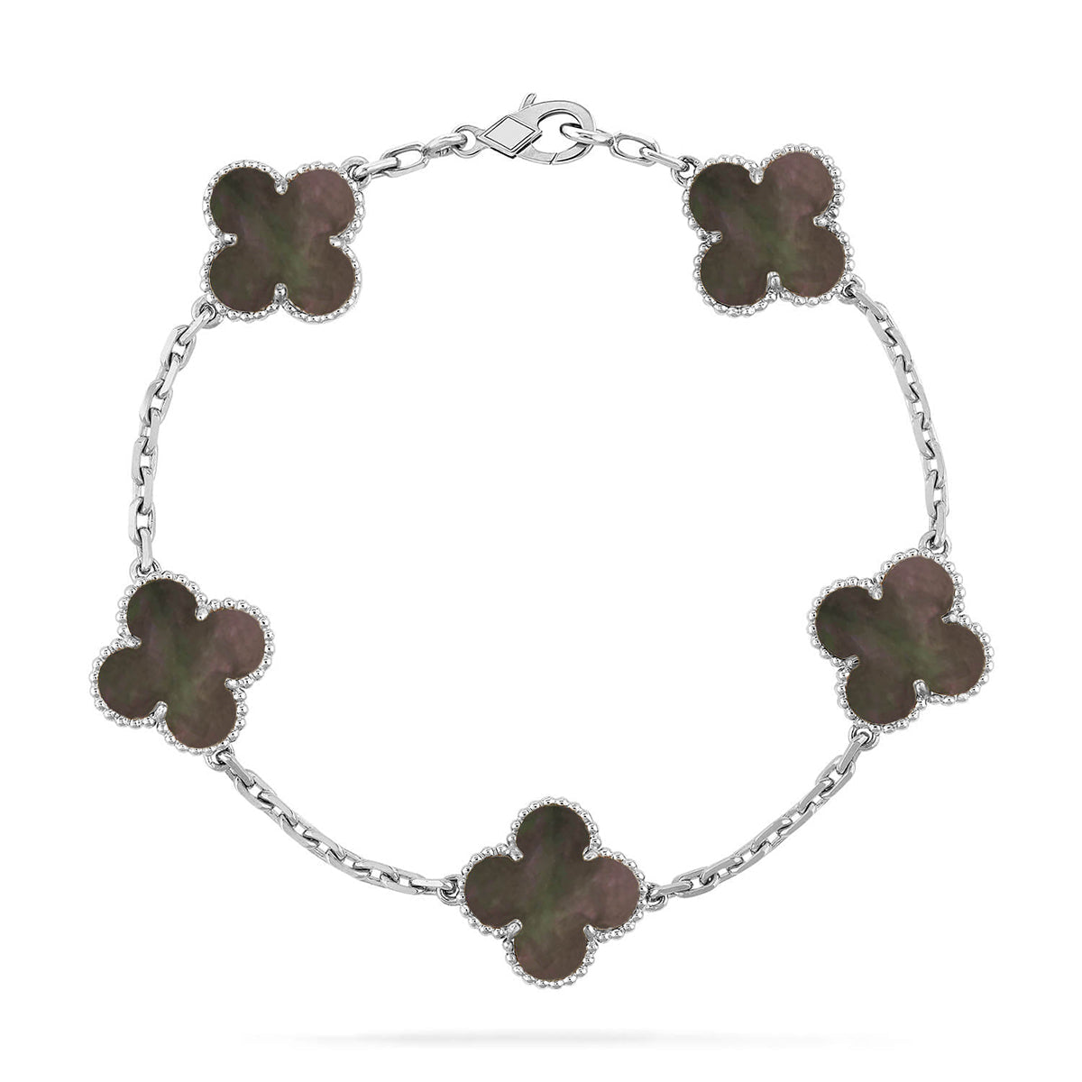 [Am jewelry] CLOVER 5 MOTIF GRAY MOP BRACELET COLLECTION