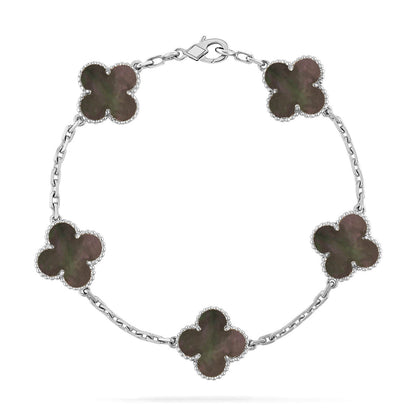 [Am jewelry] CLOVER 5 MOTIF GRAY MOP BRACELET COLLECTION