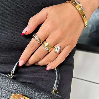 [AM Jewels]Chastity Diamond Ring Stack