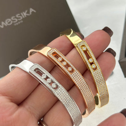 [Am Jewelry]Move Noa Rose Gold Pavé Diamond Bangle Bracelet