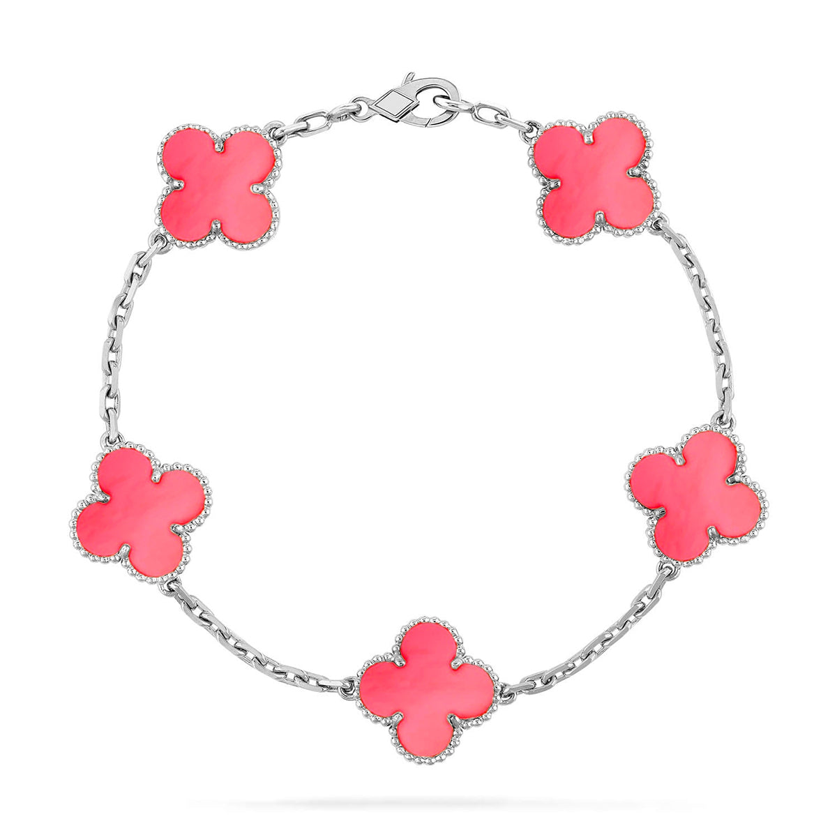 [Am jewelry] CLOVER 5 MOTIFS  PINK MOP BRACELET COLLECTION