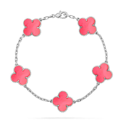 [Am jewelry] CLOVER 5 MOTIFS  PINK MOP BRACELET COLLECTION