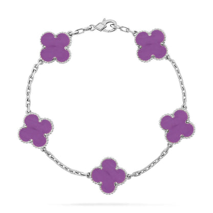 [Am jewelry] CLOVER 5 MOTIF VIOLET BRACELET COLLECTION