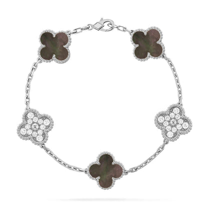 [Am jewelry] CLOVER 5 MOTIF GRAY MOP BRACELET COLLECTION