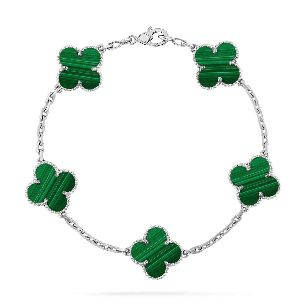 [Am jewelry] CLOVER 5 MOTIF MALACHITE BRACELET COLLECTION