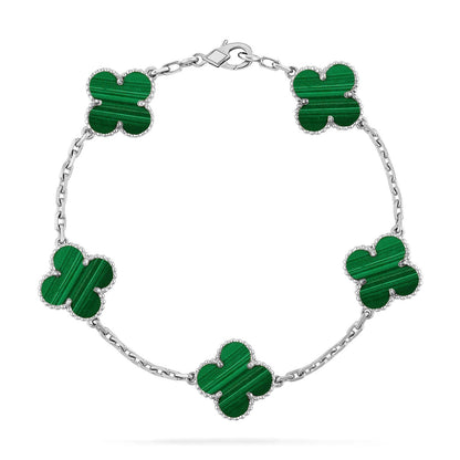 [Am jewelry] CLOVER 5 MOTIF MALACHITE BRACELET COLLECTION