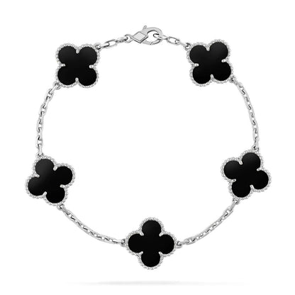 [Am jewelry] CLOVER 5 MOTIF ONYXS BRACELET COLLECTION