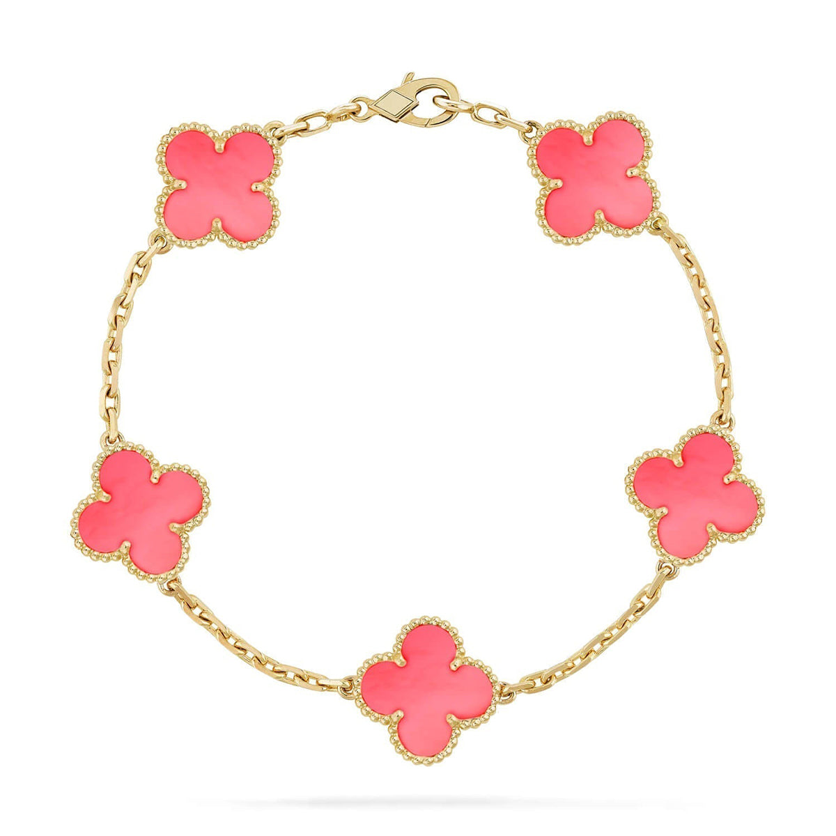 [Am jewelry] CLOVER 5 MOTIFS  PINK MOP BRACELET COLLECTION
