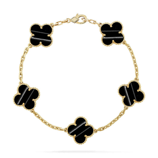 [Am jewelry] CLOVER 5 MOTIF PULSAR STONE BRACELET COLLECTION