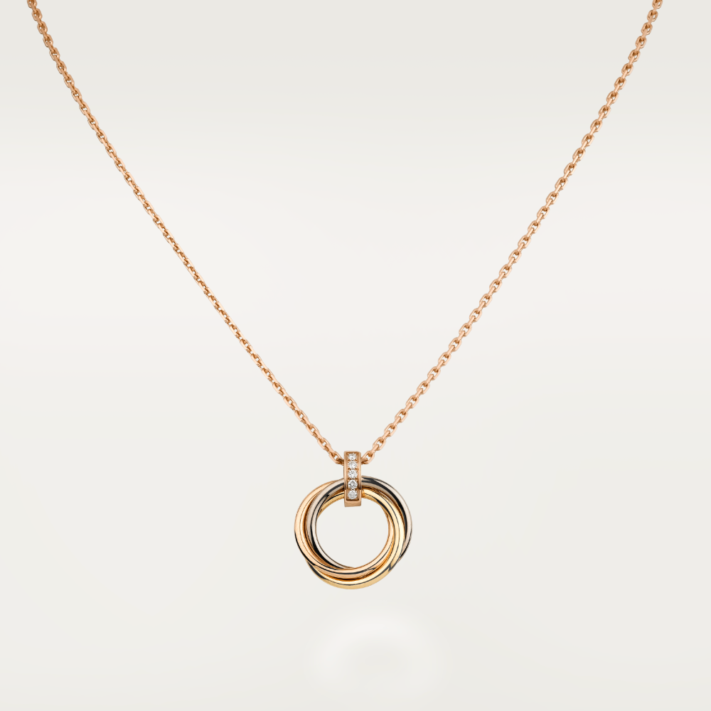 [Am jewelry]TRINITY NECKLACE GOLD  DIAMONDS
