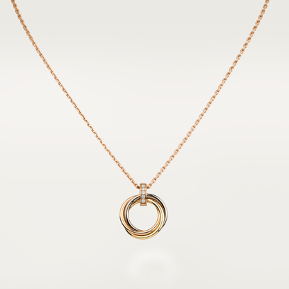 [Am jewelry]TRINITY NECKLACE GOLD  DIAMONDS