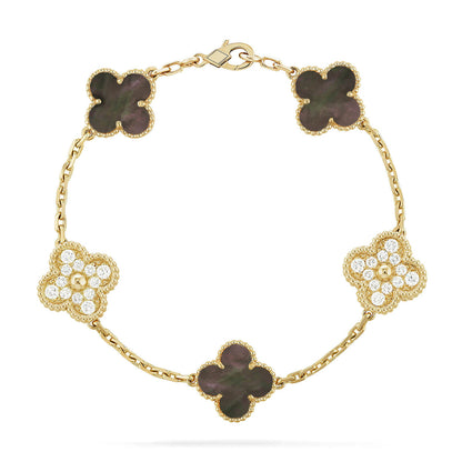 [Am jewelry] CLOVER 5 MOTIF GRAY MOP BRACELET COLLECTION