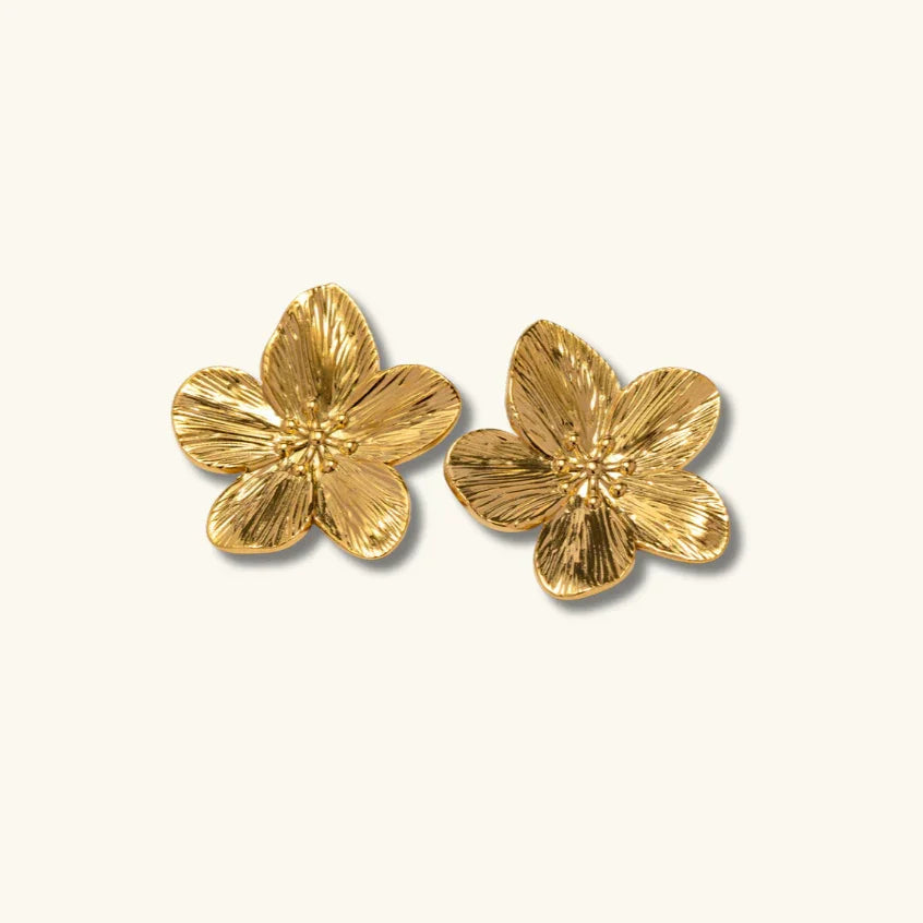 [AM Jewels]Allysa Flower Gold Earrings