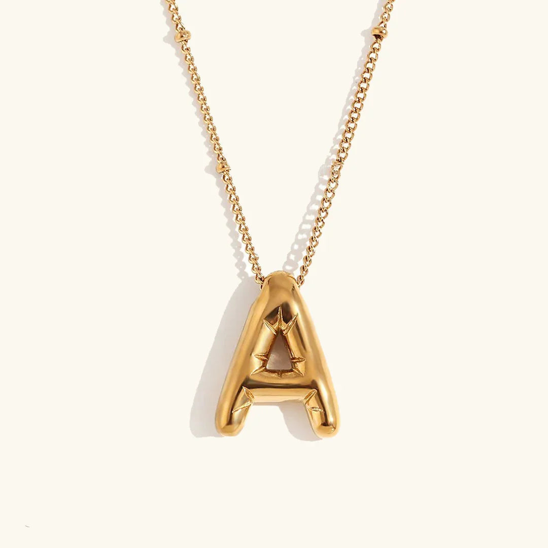[AM Jewels]Balloon Gold Initial Necklace