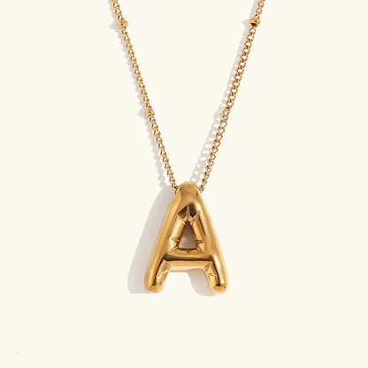 [AM Jewels]Balloon Gold Initial Necklace