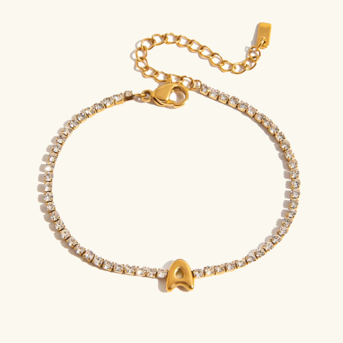 [AM Jewels]Avaria Bubble Letter Tennis Bracelet