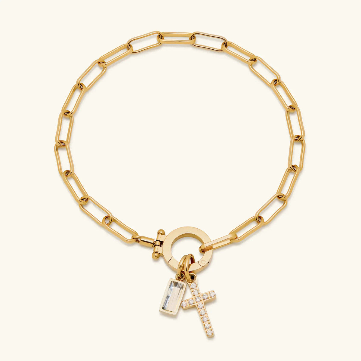 [AM Jewels]Annabella Birthstone Cross Bracelet