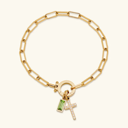[AM Jewels]Annabella Birthstone Cross Bracelet