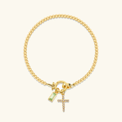[AM Jewels]Amalia Birthstone Cross Bracelet