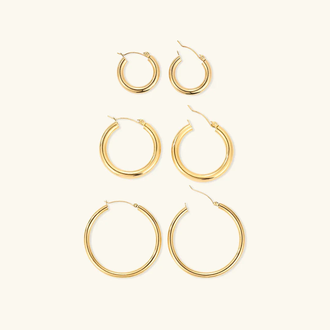 [AM Jewels]Broad Round Hoops