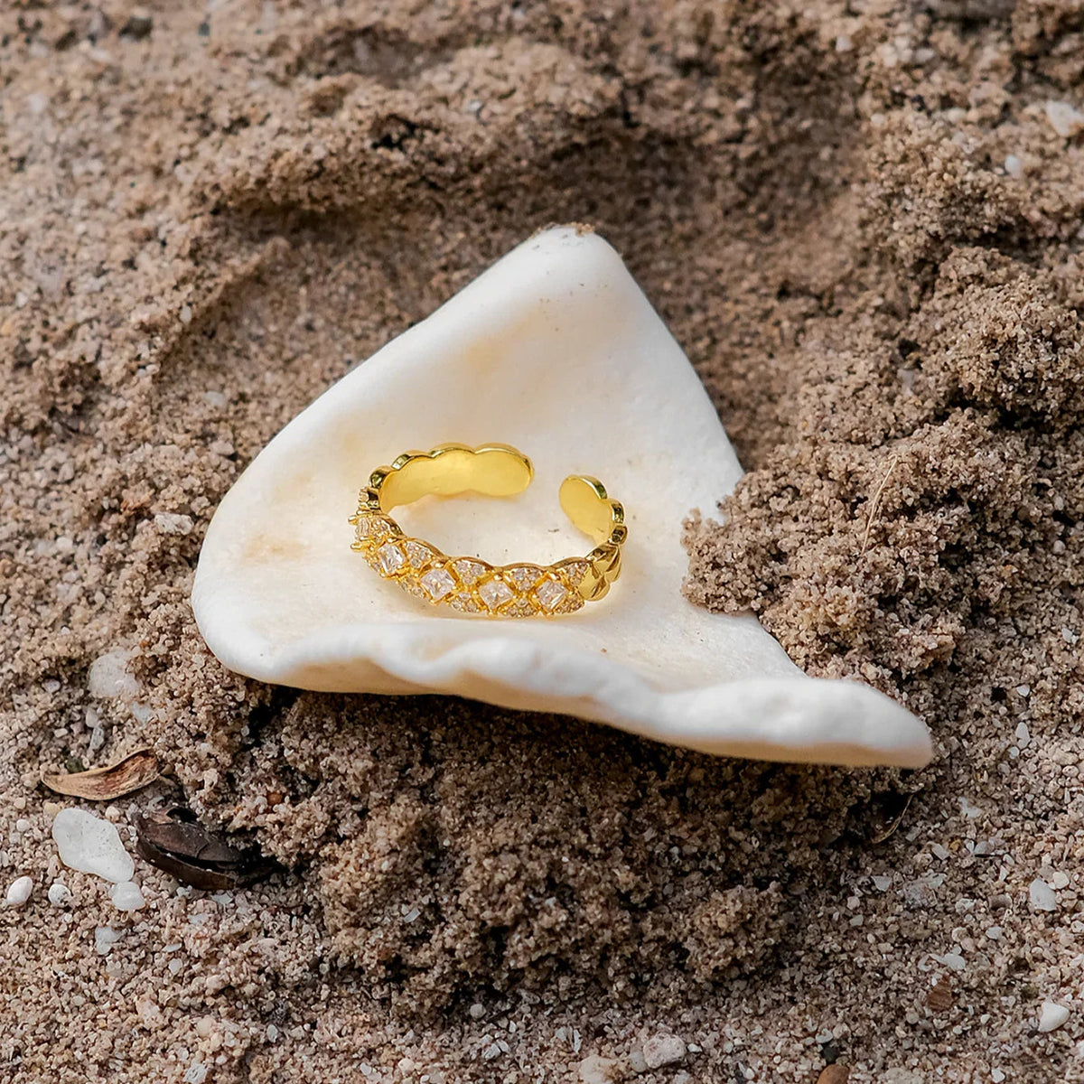 [AM Jewels]Camille Gold Patterned Ring