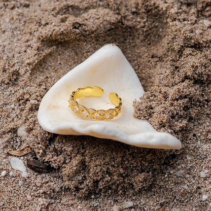 [AM Jewels]Camille Gold Patterned Ring