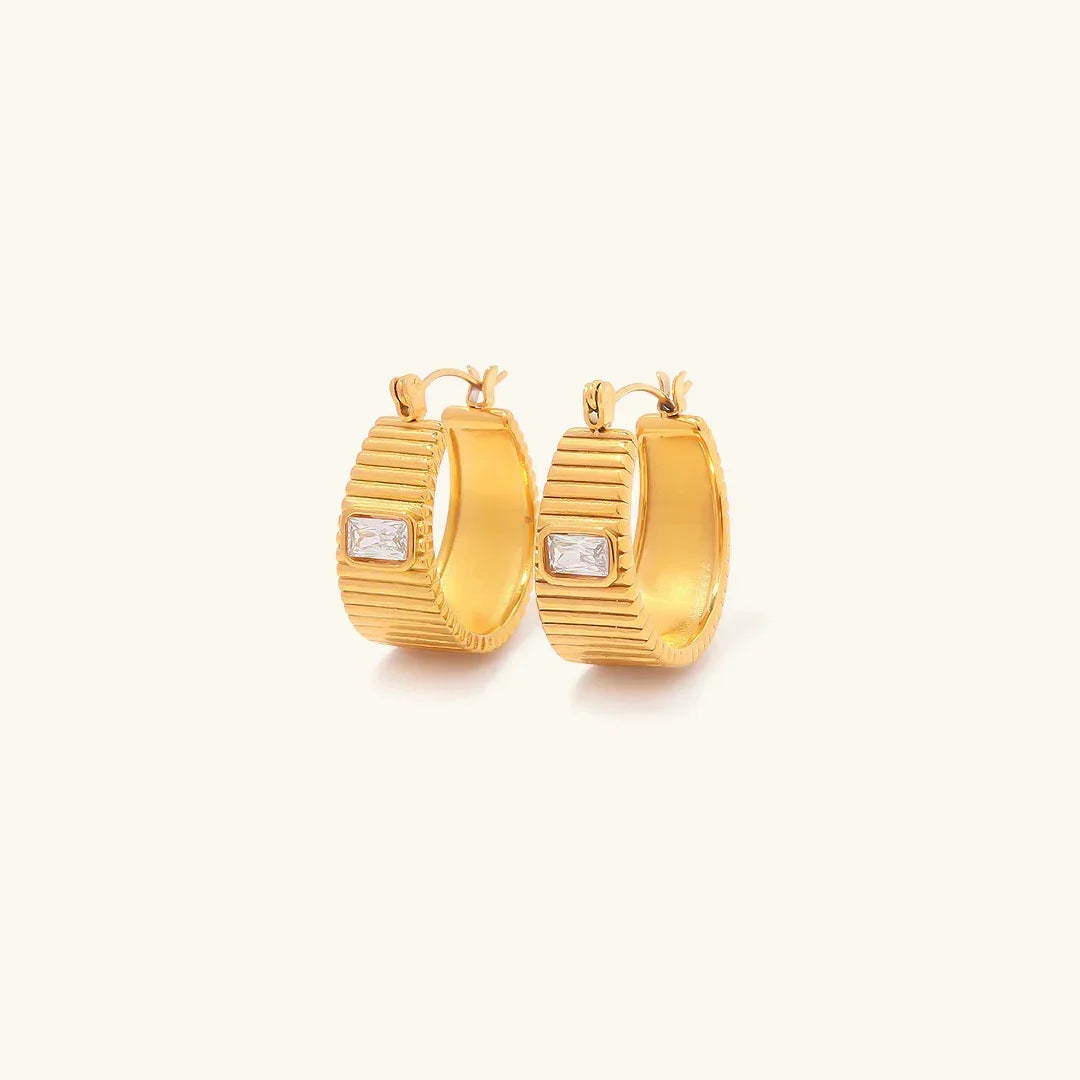 [AM Jewels]Carole Gold Hoop Earrings