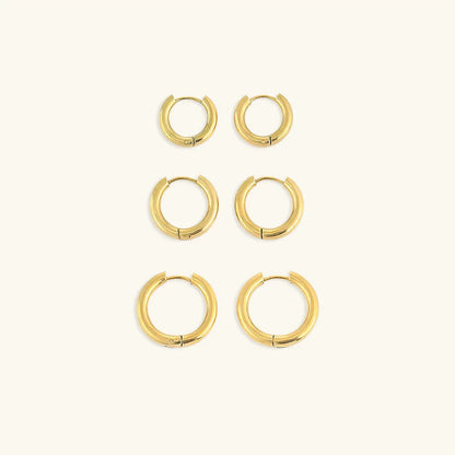 [AM Jewels]Classic Round Hoops