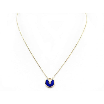 [Am jewelry]AMULETTE ROSE GOLD AGATE NECKLACE