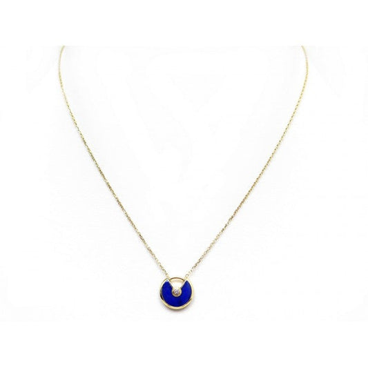 [Am jewelry]AMULETTE ROSE GOLD AGATE NECKLACE