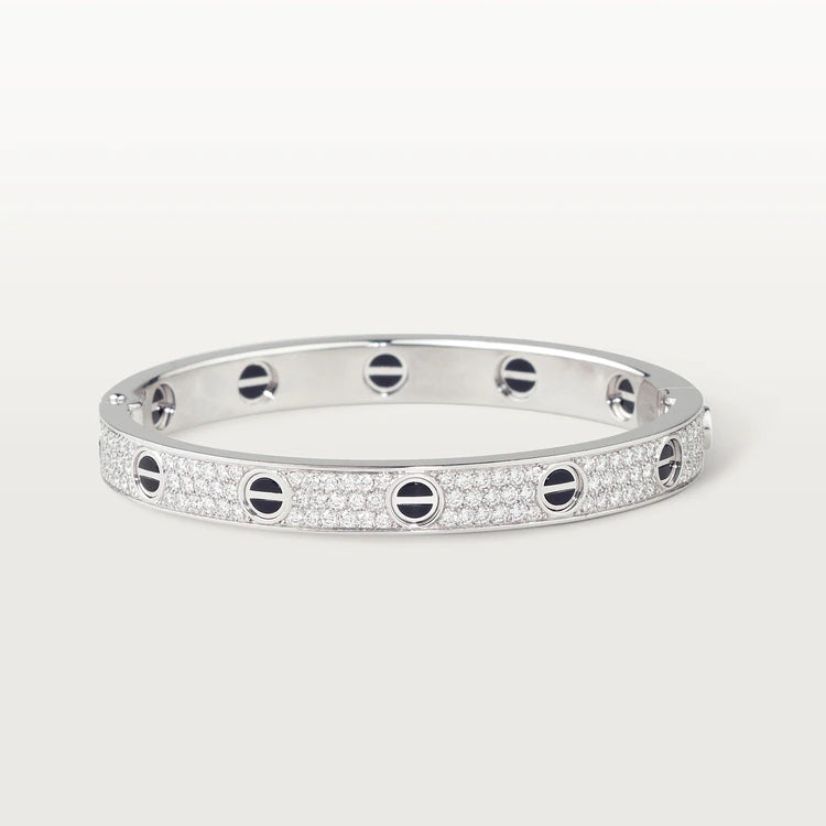 [Am jewelry]LOVE BRACELET 6.1MM DIAMOND-PAVED CERAMIC
