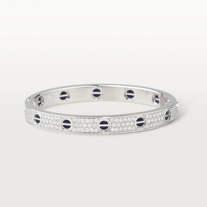 [Am jewelry]LOVE BRACELET 6.1MM DIAMOND-PAVED CERAMIC