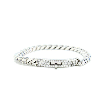 [Am jewelry]KELLY CHAIN SILVER DIAMOND BRACELET