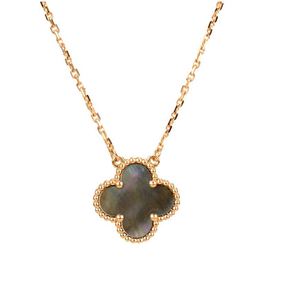 [Am jewelry]CLOVER 15MM  GRAY MOTHER OF PEARL NECKLACE